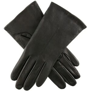 Dents Women's Single Point Fleece Lined Leather Gloves In Black Size 7