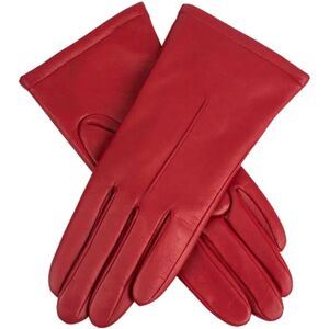 Dents Women's Single Point Leather Gloves In Berry Size L