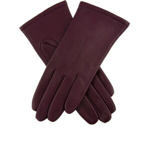 Dents Women's Single Point Leather Gloves In Cassis Size L