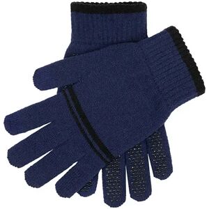 Dents UK Dents Men'S Contrast Stripe Knitted Gloves In Indigo/black Size M