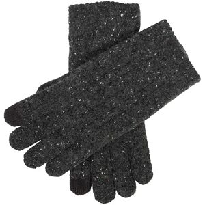 Dents Men'S Cable Knit Touchscreen Donegal Wool Blend Knitted Gloves In Charcoal Size