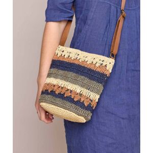 Neutral Stripe Jute Crossbody Bag   Caldecotte Moshulu