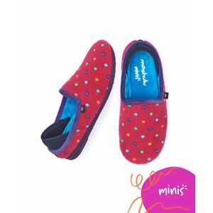 Pink Kid's Spotty Felt Slippers   Size Kids 10   Mini Glace Moshulu - Kids 10