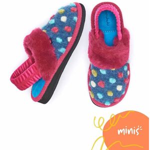 Blue Kid's Spotty Mule Slippers   Size Kids 11   Mini Malia Moshulu - Kids 11