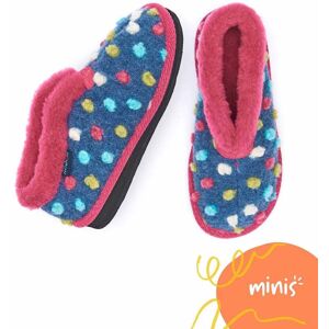 Blue Kid's Spotty Short Bootie Slippers   Size Kids 10   Mini Bo Moshulu - Kids 10