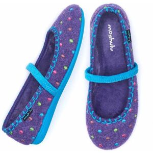 Purple Mini-Spot Ballet Slippers   Size 4   Caramel Moshulu - 4