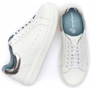 White Flatform Lace-Up Trainers Women's   Size 3   Harjo Moshulu - 3