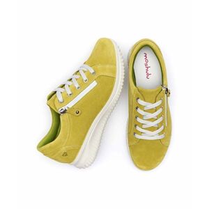Lime Green Suede Active Trainer With Zip   Size 6.5   Kolari Moshulu - 6.5