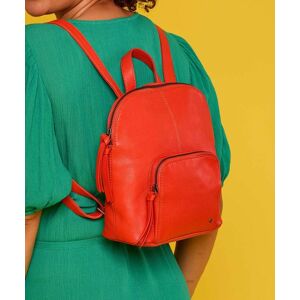 Geranium Red Leather Mini Backpack   Meldon Moshulu