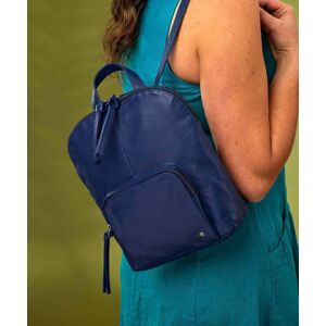Blue Leather Mini Backpack   Meldon Moshulu