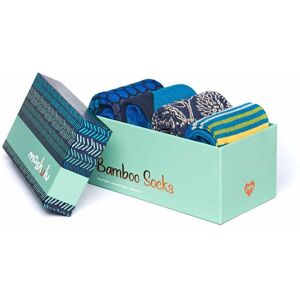 Blue Colourful Bamboo Sock Box Women's   Tamara Sock Box Moshulu