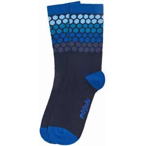 Blue Hexagon Patterned Bamboo Socks Women's   Tina Moshulu