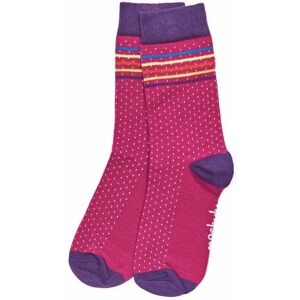 Pink Ladies' Polka Dot & Stripe Crew Socks   Guppie Moshulu