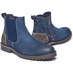 Blue Leather Mens Ankle Boots   Size 8   Tailpipe Moshulu - 8