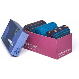 Blue Mens Cotton-Rich Sock Box   Klee Cotton Sock Box Moshulu