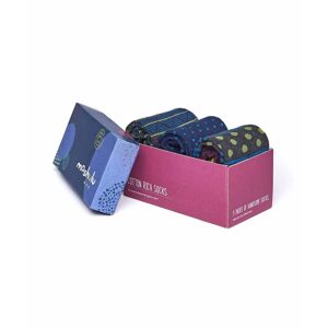 Blue Mens Cotton-Rich Sock Box   Klee Cotton Sock Box Moshulu