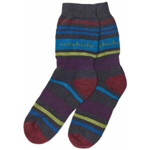 Grey Mens Striped Thick Sock   Zappa Moshulu