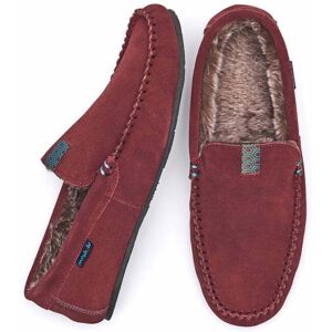 Red Men's Suede Moccasin Slippers   Size 10   Fielding 3 Moshulu - 10