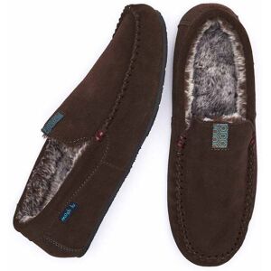 Brown Men's Suede Moccasin Slippers   Size 10   Fielding 3 Moshulu - 10