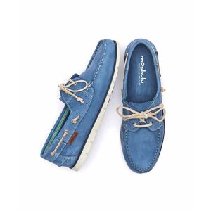 Blue Nubuck Sporty Deck Shoes Men's   Size 7   Hampton Moshulu - 7
