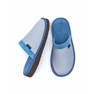 Blue Patterned Lightweight Mule Slippers   Size 6.5   Molliers Moshulu - 6.5