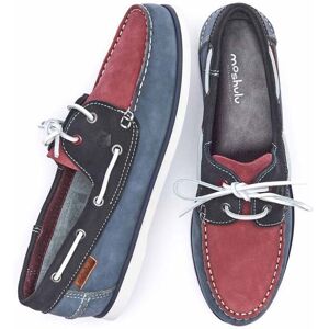 Denim/Red/Navy Traditional Nubuck Deck Shoes Men's   Size 7   Kingsand Moshulu - 7