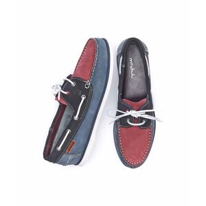 Denim/Red/Navy Traditional Nubuck Deck Shoes Men's   Size 10   Kingsand Moshulu - 10