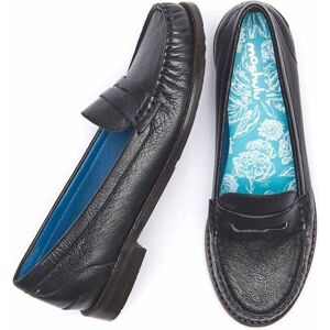 Black Classic Leather Penny Loafers Women's   Size 8   Petrel Leather Moshulu - 8