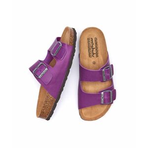 Purple Cork Footbed Mule Sandals   Size 8   Bavaria Waxy Moshulu - 8