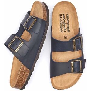 Blue Cork Footbed Mule Sandals Women's   Size 3   Bavaria Waxy Moshulu - 3