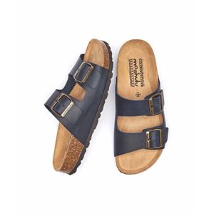 Blue Cork Footbed Mule Sandals Women's   Size 5   Bavaria Waxy Moshulu - 5