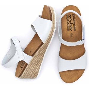 White Espadrille Wedge Sandals Women's   Size 3   Menabilly Moshulu - 3