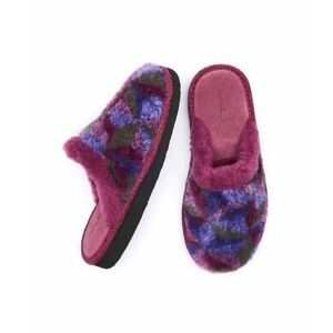 Purple Fluffy Mule Slippers Women's   Size 4   Carrie Moshulu - 4