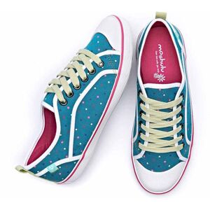 Turquoise Mini Spot Lace-Up Canvas Shoes Women's   Size 9   Cuddly Toy 2 Moshulu - 9