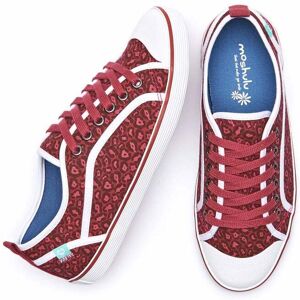 Lipstick Red Leopard Lace-Up Canvas Shoes Women's   Size 9   Cuddly Toy 2 Moshulu - 9