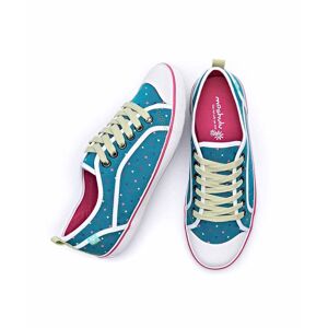 Turquoise Mini Spot Lace-Up Canvas Shoes Women's   Size 8   Cuddly Toy 2 Moshulu - 8