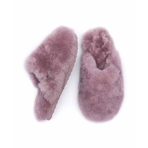 Pink Ladies' Fluffy Sheepskin Mule Slipper   Size 6.5   Maberley Moshulu - 6.5