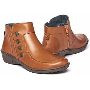 Brown Leather Lightweight Ankle Boots Women's   Size 8   Fruit Drop 2 Moshulu - 8