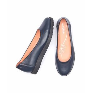 Blue Leather Slip-On Flat Shoes Women's   Size 5.5   Jin Moshulu - 5.5