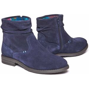 Blue Ruched Suede Pixie Ankle Boots Women's   Size 5   Pipistrelle 3 Moshulu - 5