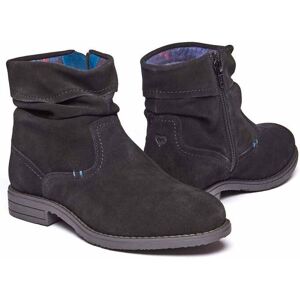 Black Ruched Suede Pixie Ankle Boots Women's   Size 6   Pipistrelle 3 Moshulu - 6