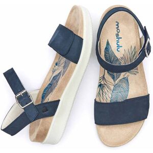 Blue Sporty Nubuck Sandals Women's   Size 9   Chine Moshulu - 9