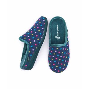 Blue Spotty Recycled Wedge Mule Slipper   Size 9   Kiska Moshulu - 9