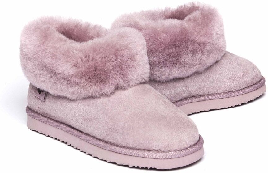 Pink Ladies' Sheepskin Ankle Slipper Boots   Size 6.5   Gambier Moshulu - 6.5