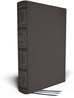 Thomas Nelson Nkjv, Reference Bible, Classic Verse-By-Verse, Center-Column, Genuine Leather, Gray, Red Letter, Thumb Indexed, Comfort Print Holy Bible, New King James Version