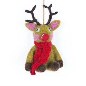 Felt Cute Rudolph Reindeer Tree Decoration  - Funky Chunky Furniture