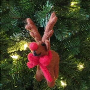 Felt Rudolph Reindeer Tree Decoration  - Funky Chunky Furniture