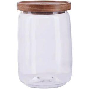 Glass Storage Jar With Wooden Lid 1260ml  - Funky Chunky Furniture