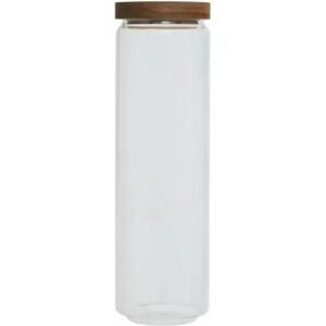 Glass Storage Jar With Wooden Lid 1600ml  - Funky Chunky Furniture