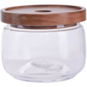 Glass Storage Jar With Wooden Lid 560ml  - Funky Chunky Furniture